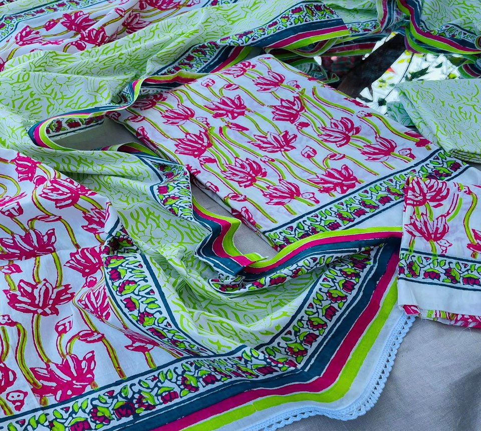 Three piece set(Material : cotton voile)